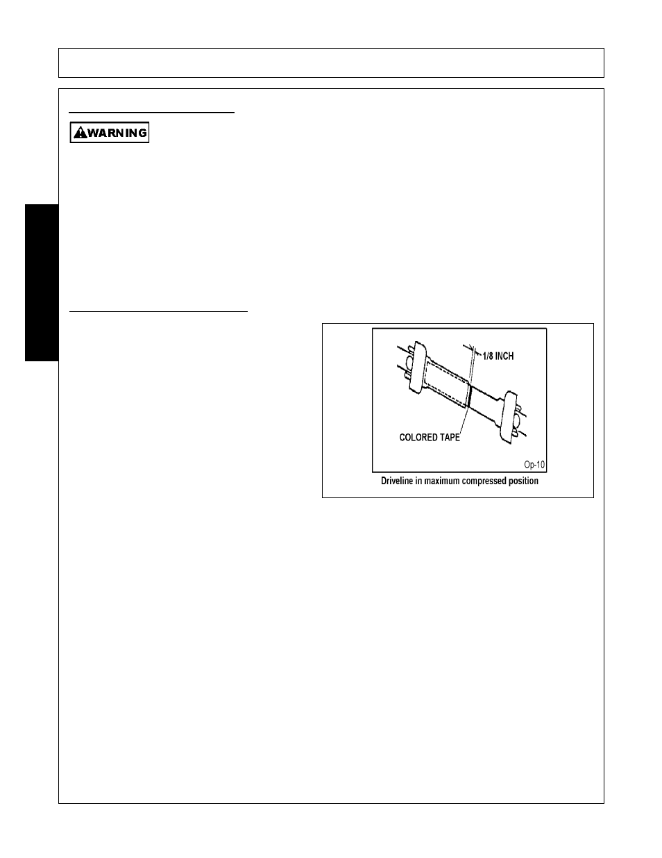 1 driveline length check, Driveline length check -18, Operation | Opera t ion | Alamo RX72  EN User Manual | Page 114 / 166