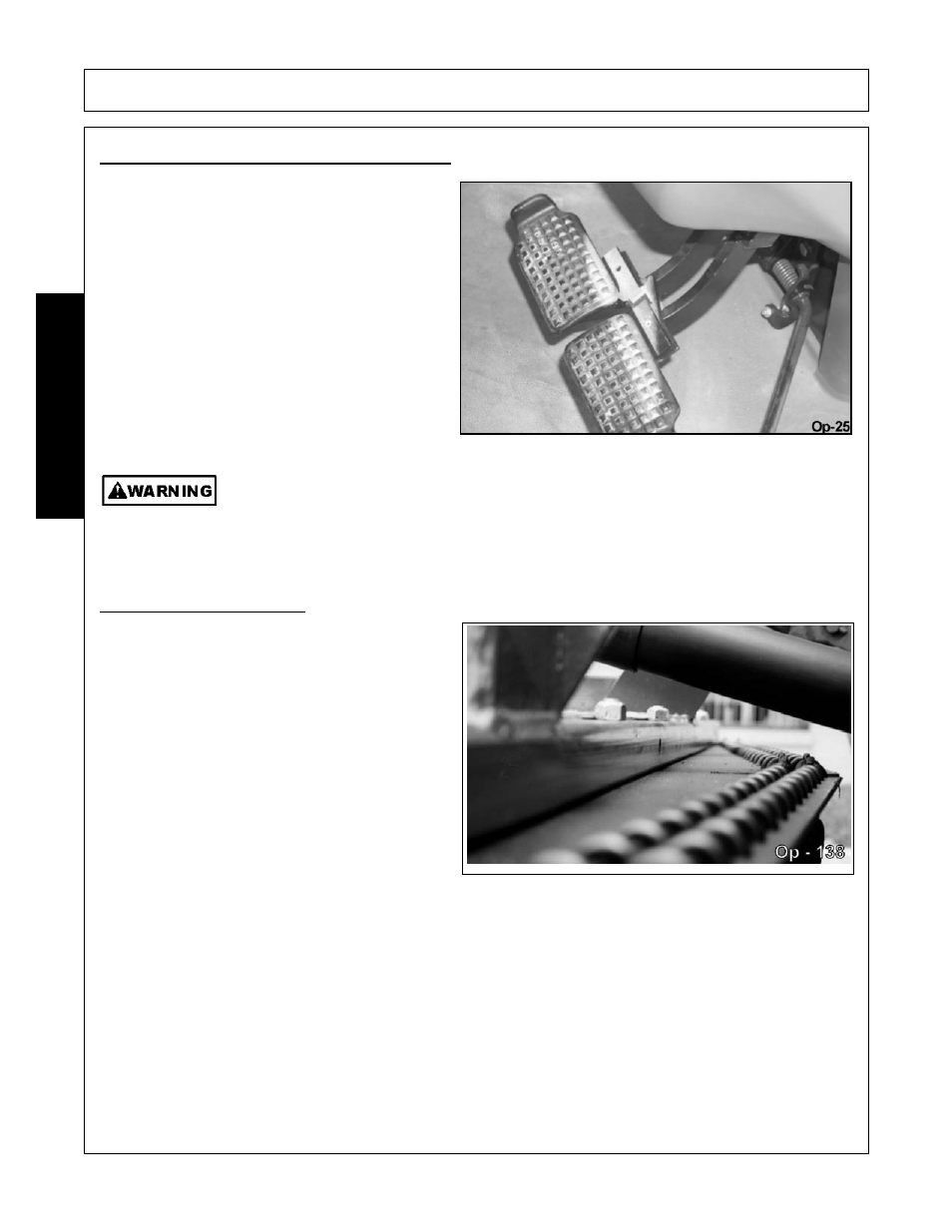 2 brake and differential lock setting, 3 raising the mower, Operation | Opera t ion | Alamo RX72  EN User Manual | Page 126 / 166