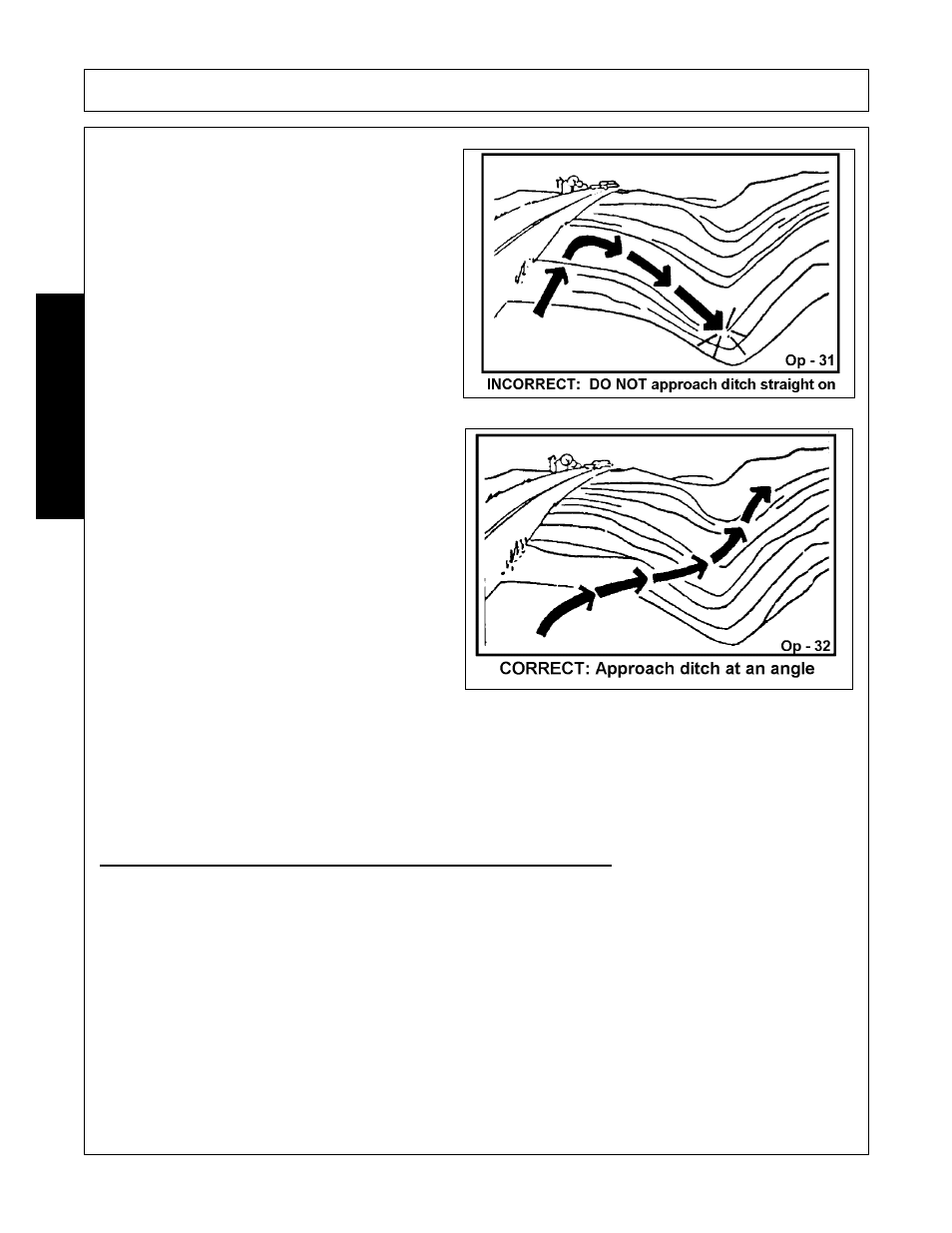 Operating the tractor and implement, Operating the tractor and implement -32, Operation | Opera t ion | Alamo RX72  EN User Manual | Page 128 / 166