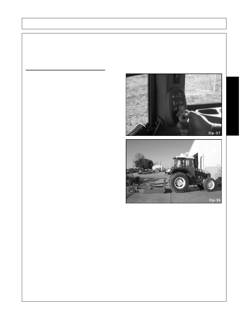 6 shutting down the implement, Shutting down the implement -39, Operation | Opera t ion | Alamo RX72  EN User Manual | Page 135 / 166