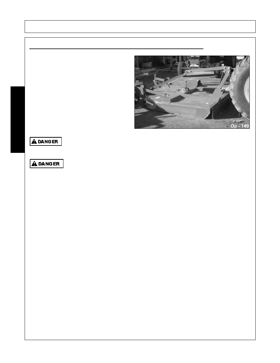 Disconnecting the mower from the tractor, Disconnecting the mower from the tractor -40, Operation | Opera t ion | Alamo RX72  EN User Manual | Page 136 / 166