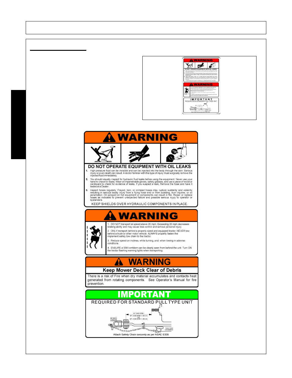 Decal description, Decal description -18, Safety | Alamo RX72  EN User Manual | Page 26 / 166