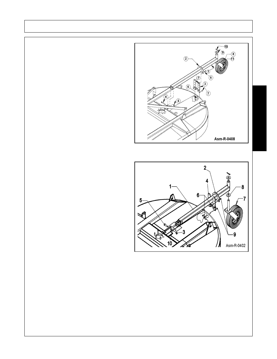 Tail wheel installation (model rx60 & rx72), Assembly, Assembl y | Alamo RX72  EN User Manual | Page 85 / 166