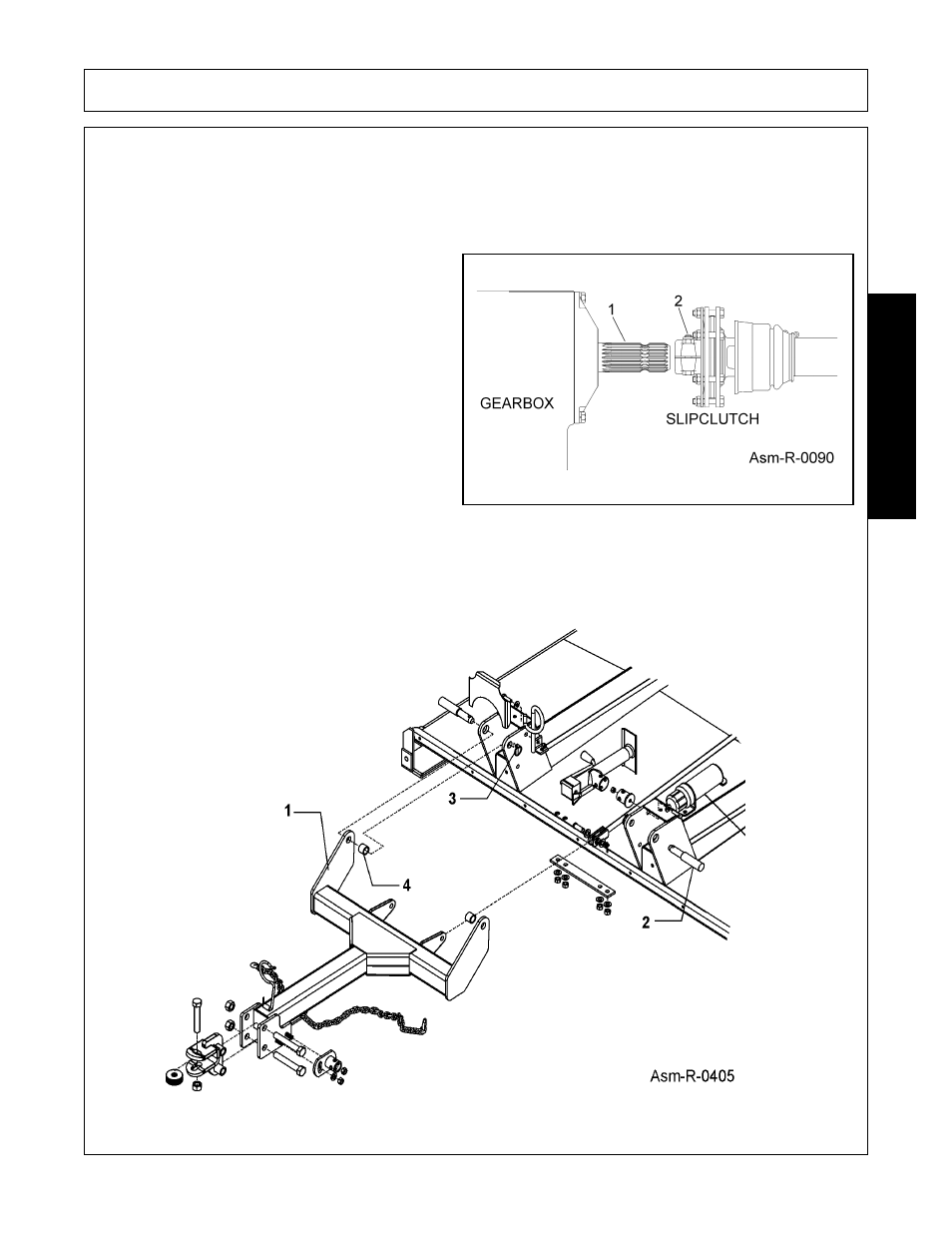Driveline attachment, Tongue (pull type), Driveline attachment -7 tongue (pull type) -7 | Assembly, Assembl y | Alamo RX72  EN User Manual | Page 89 / 166