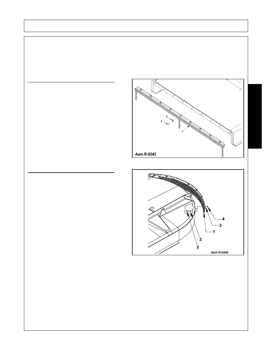 Chain guards (optional equipment - all models), Chain guards (optional equipment - all models) -11, Assembly | Assembl y | Alamo RX72  EN User Manual | Page 93 / 166