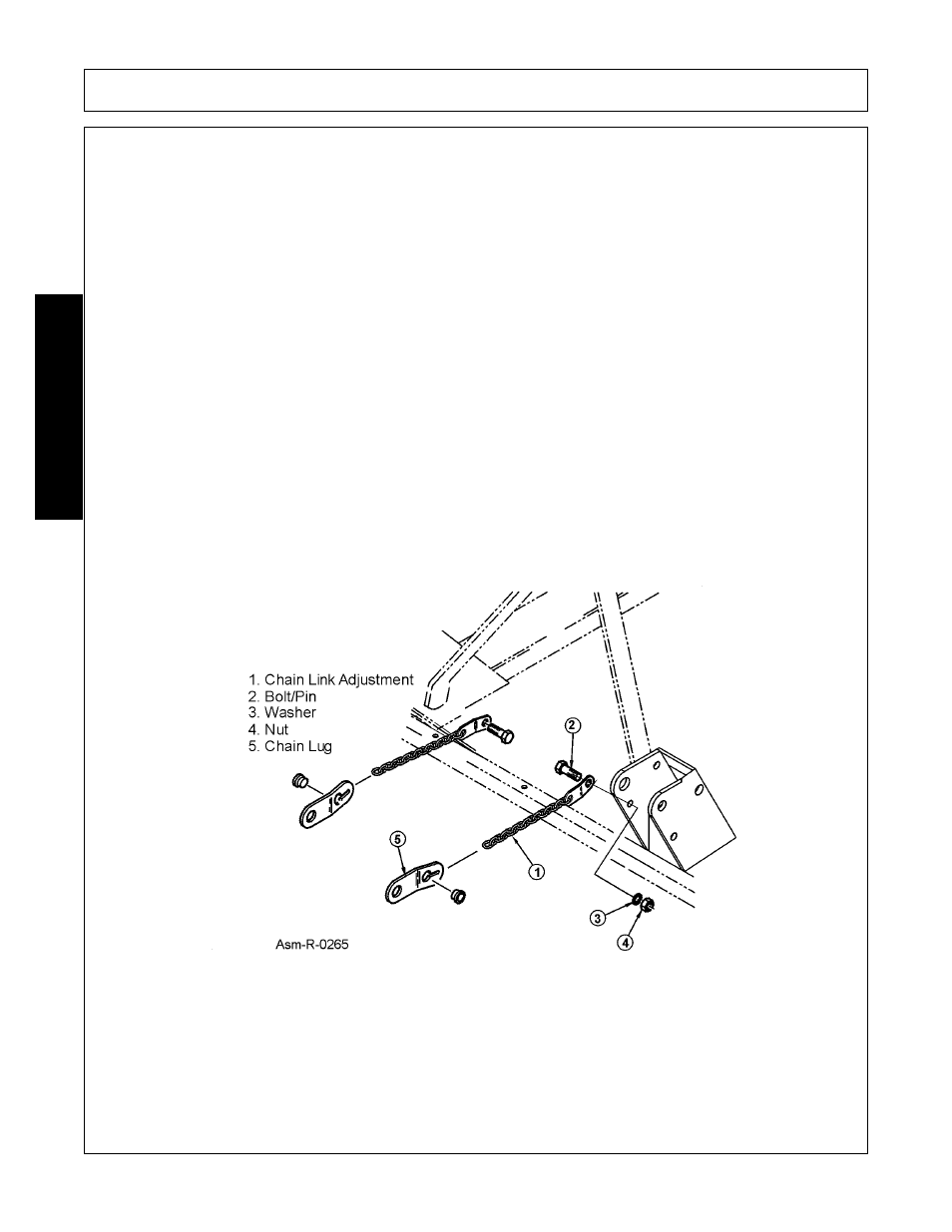 Hydraulic or manual lift (model rx84 only), Check chains (extra equipment), Assembly | Assembl y | Alamo RX72  EN User Manual | Page 94 / 166