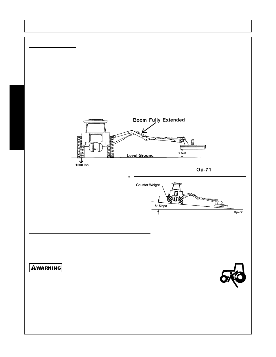 4 tractor ballast, Getting on and off the tractor, Operation | Opera t ion | Alamo MACHETE FC-0002 User Manual | Page 104 / 174