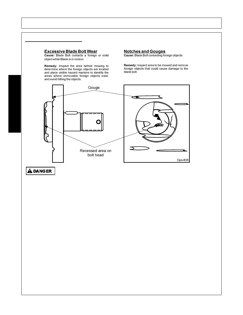 3 blade bolt inspection, Operation, Opera t ion | Alamo MACHETE FC-0002 User Manual | Page 120 / 174