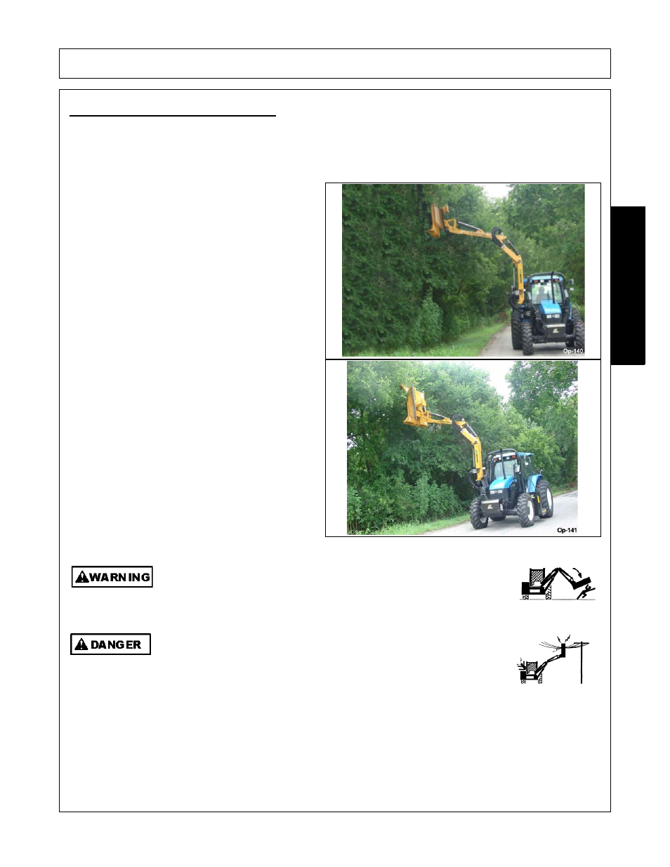 3 driving the tractor and boom, Operation, Opera t ion | Alamo MACHETE FC-0002 User Manual | Page 131 / 174