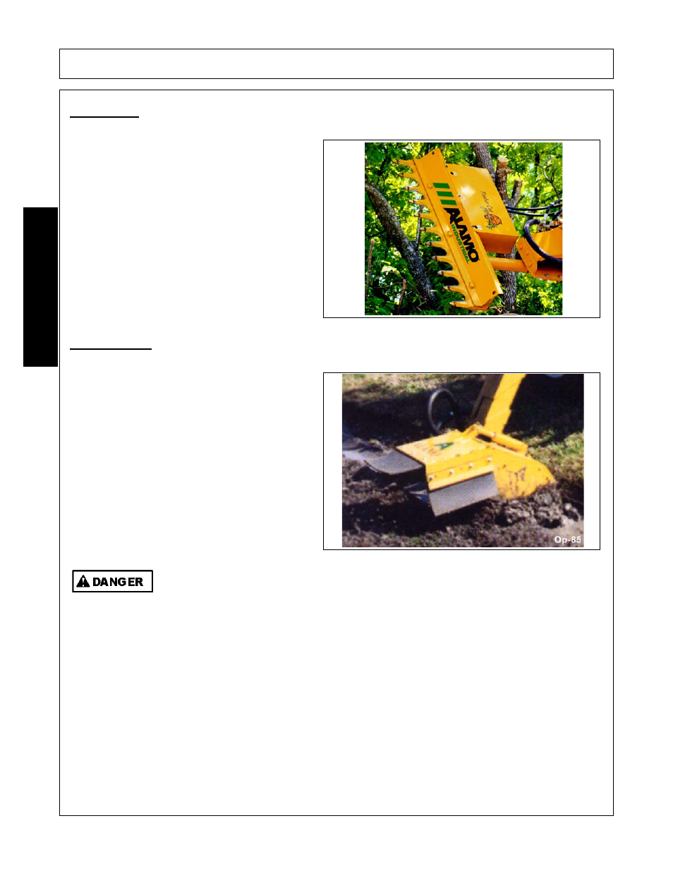 Operation, Opera t ion | Alamo MACHETE FC-0002 User Manual | Page 138 / 174