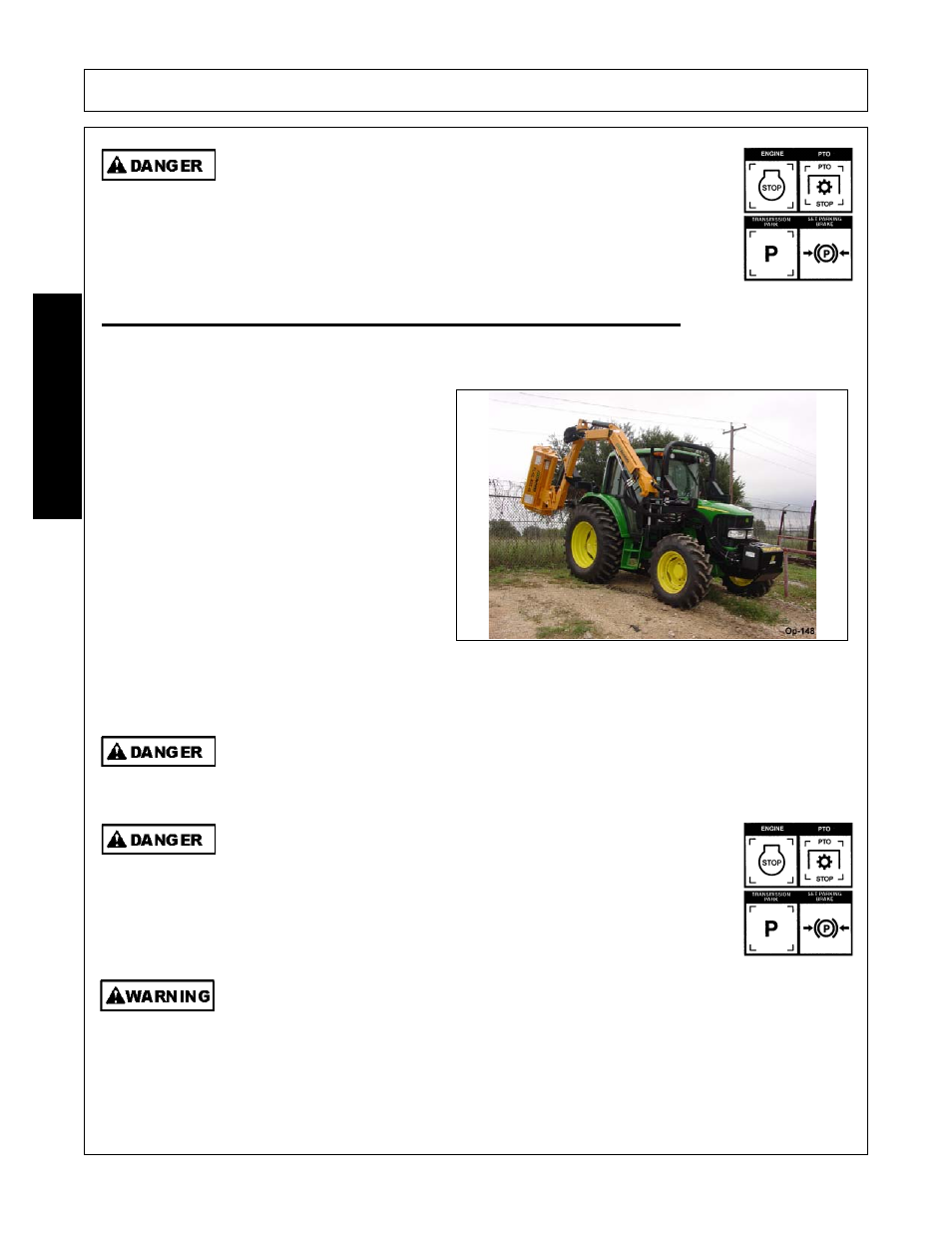 Tractor, boom, and attached head storage, Operation, Opera t ion | Alamo MACHETE FC-0002 User Manual | Page 140 / 174