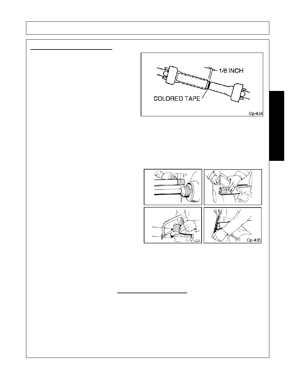 Bottoming out” check procedure, Remove the driveline from the tractor, Round off all sharp edges and debar | Thoroughly grease then reinstall the driveline, Recheck for proper operation, Operation, Opera t ion | Alamo none User Manual | Page 101 / 150
