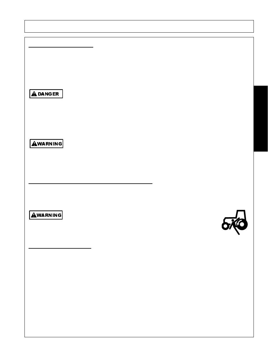 7 power take off (pto), Getting on and off the tractor, 1 boarding the tractor | Operation, Opera t ion | Alamo none User Manual | Page 93 / 150