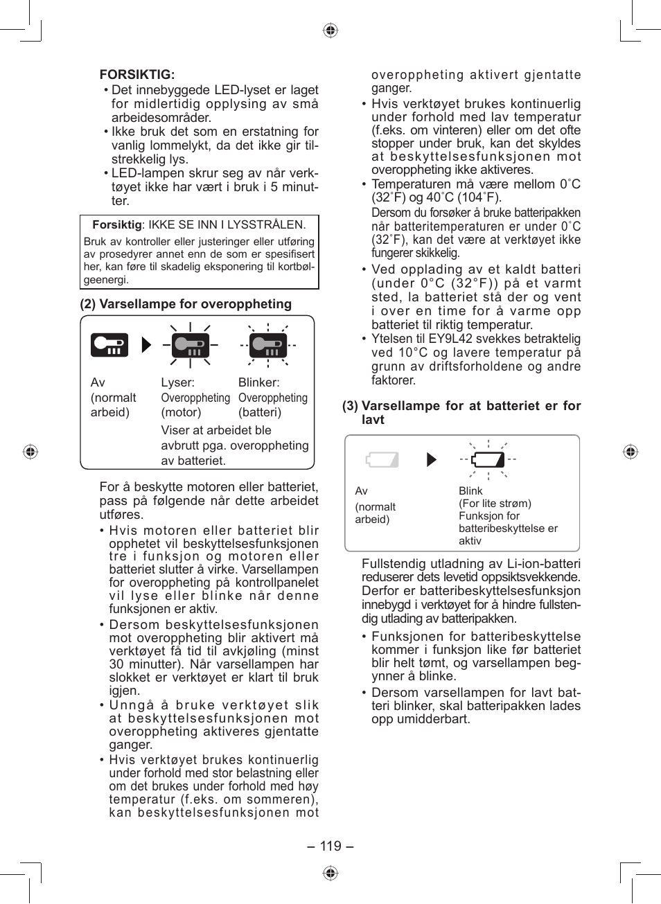 Panasonic EY7549 User Manual | Page 119 / 140