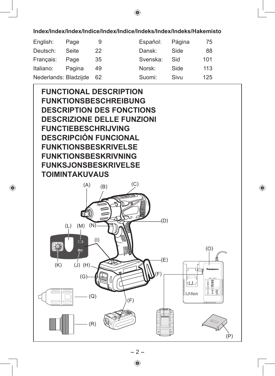 Panasonic EY7549 User Manual | Page 2 / 140