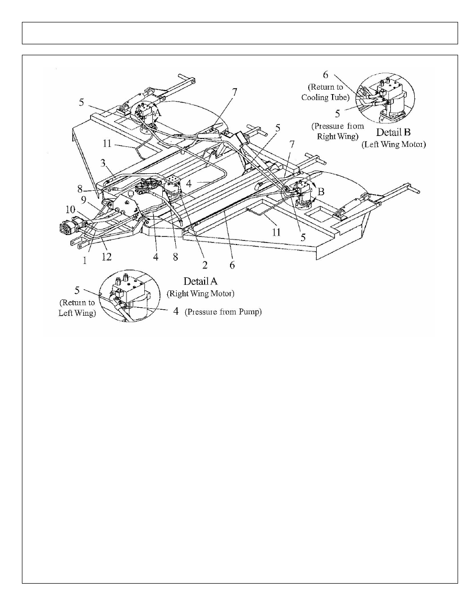 Hyd hose schematic - pump & motor - 15 ft. mower | Alamo 00756179P User Manual | Page 37 / 70