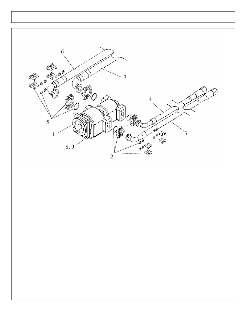 Hyd pump & hose asy - tandem pump | Alamo 00756179P User Manual | Page 47 / 70