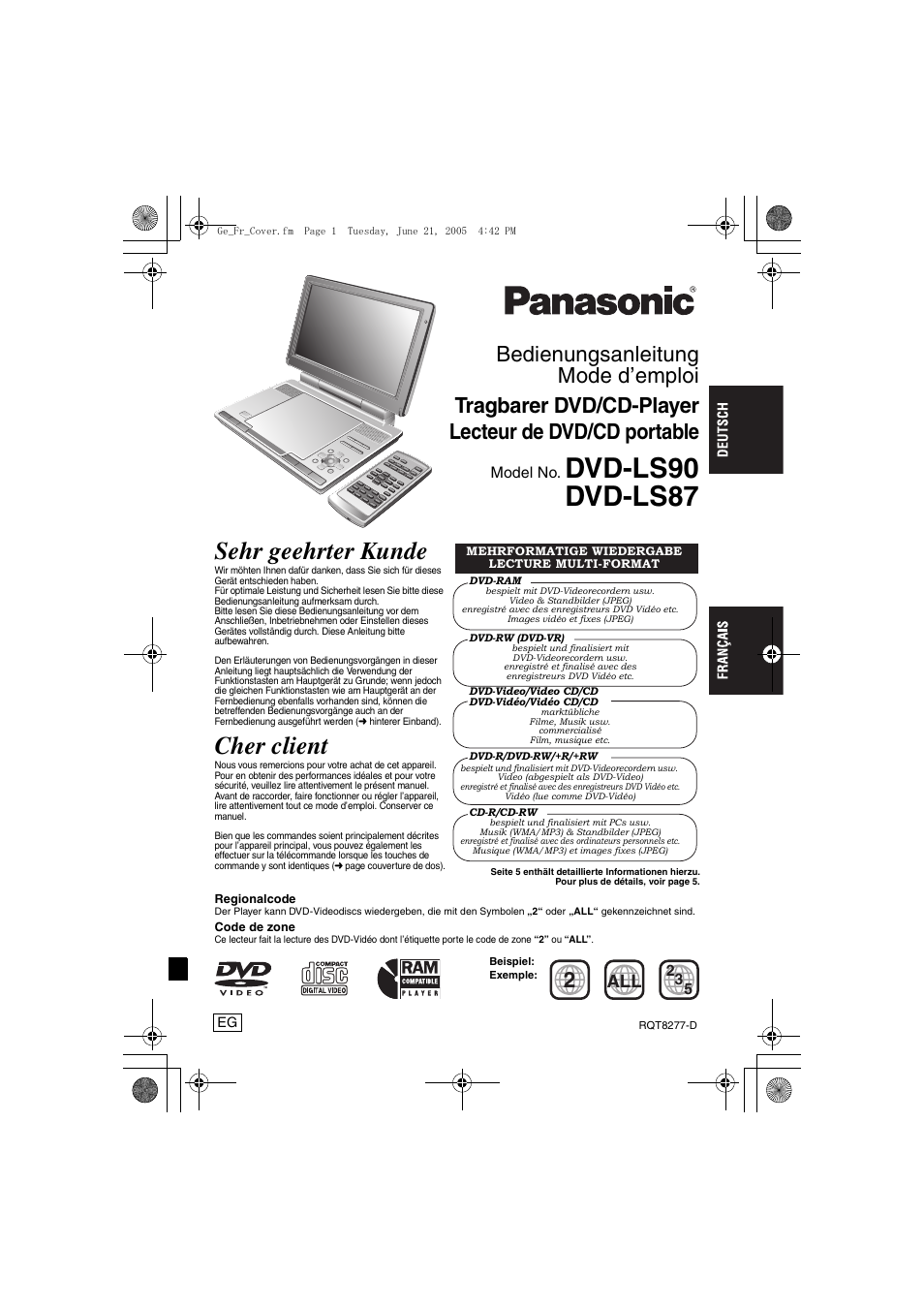 Panasonic DVDLS90 User Manual | 56 pages