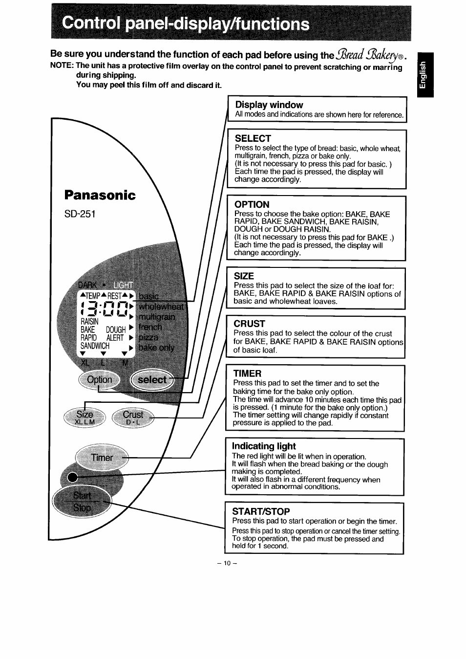 Panasonic SD251 User Manual | Page 11 / 64