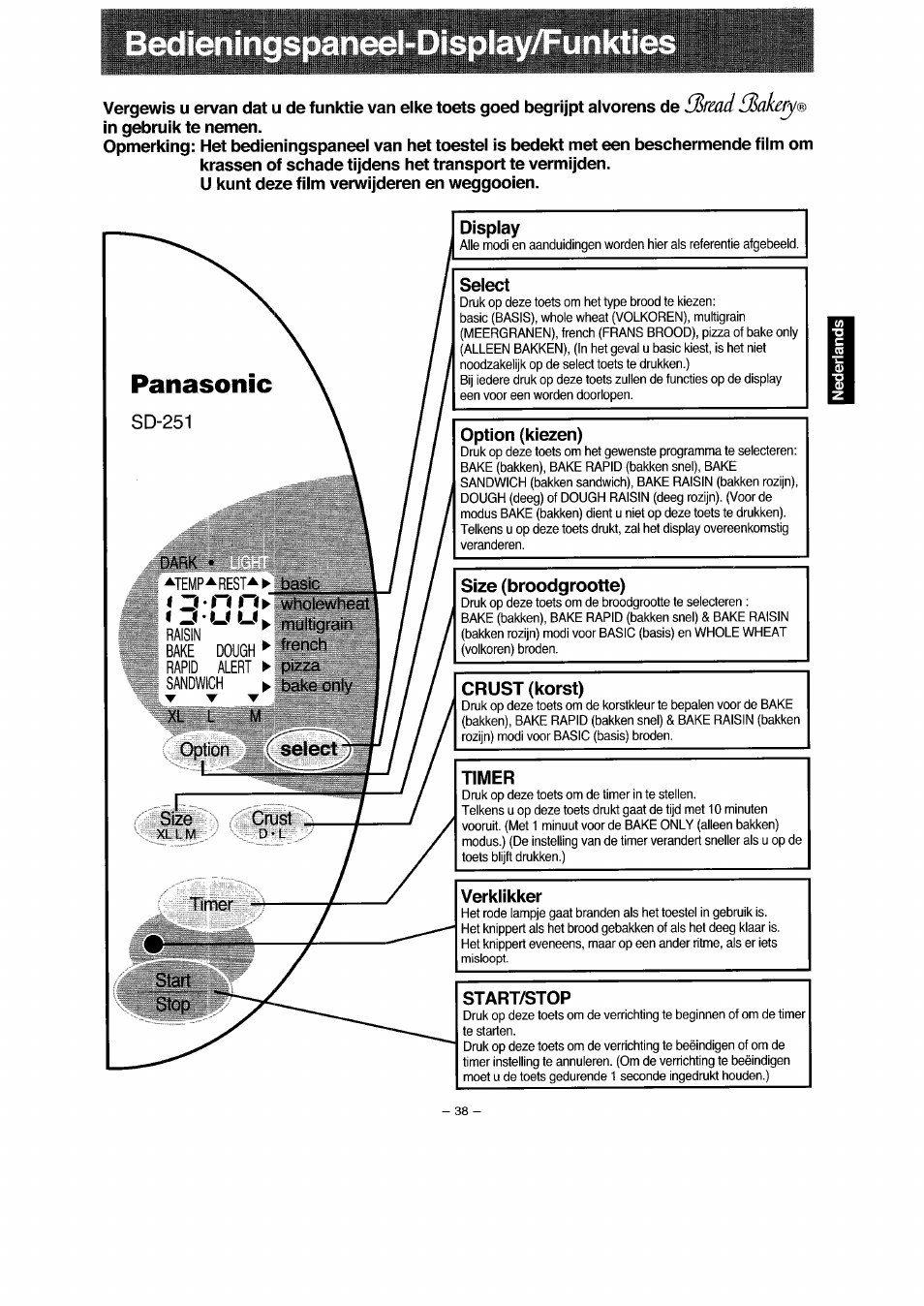 Panasonic SD251 User Manual | Page 39 / 64