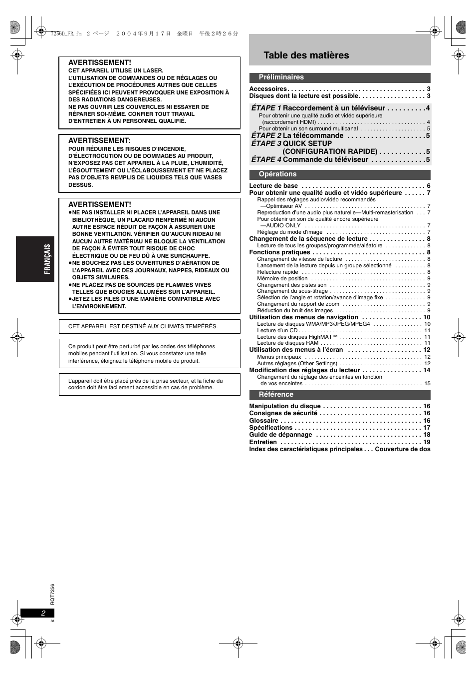 Panasonic DVDS97EG User Manual | Page 38 / 116