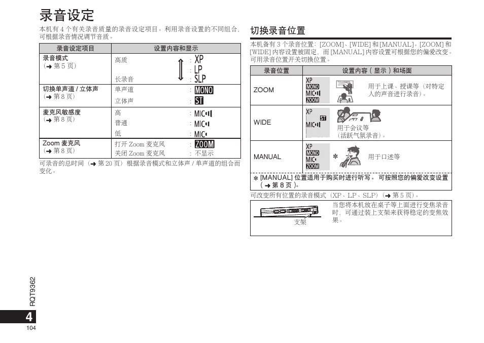 Ժ௮੅ᲀѭᒳ | Panasonic RRUS570 User Manual | Page 104 / 200