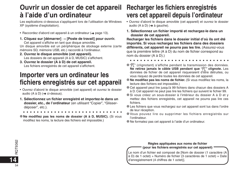 Panasonic RRUS570 User Manual | Page 54 / 200