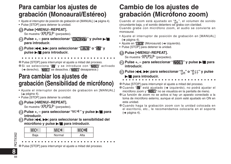 Panasonic RRUS570 User Manual | Page 88 / 200