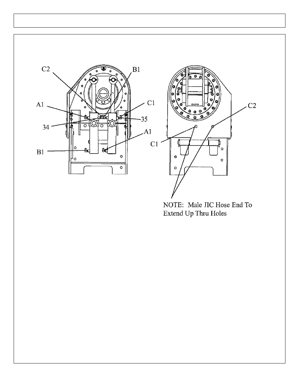 Hyd hose routing - swing cyl - 24-30 ft boom | Alamo Maverick Boom Arm Mower User Manual | Page 148 / 174