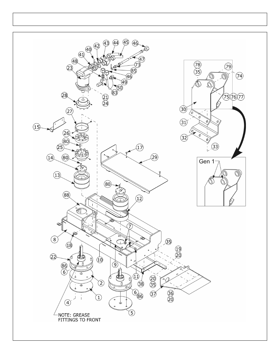 Buzz bar asy - 48 in head gen 1 (part 1) | Alamo Maverick Boom Arm Mower User Manual | Page 72 / 174