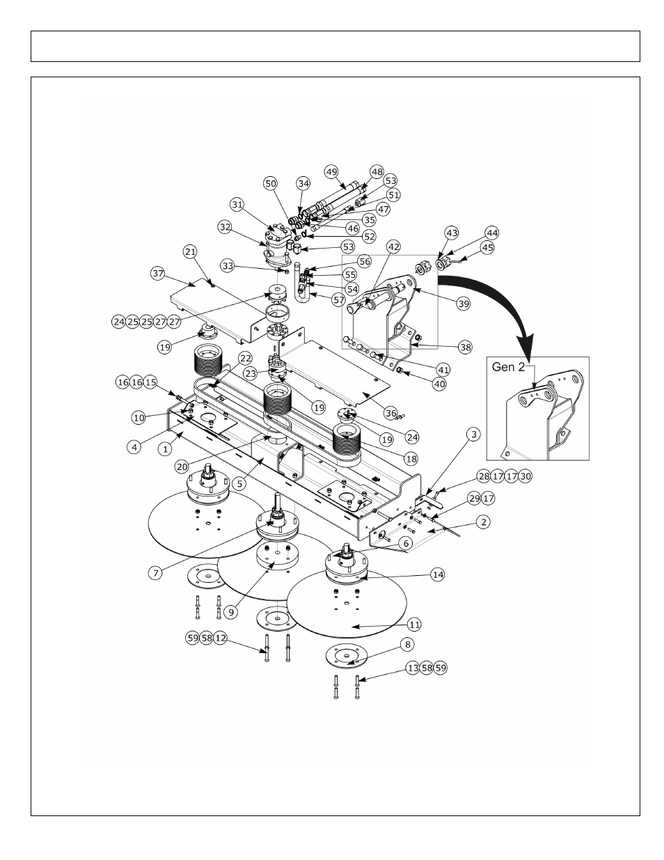 Buzz bar asy - 69 in head gen 2 (part 1) | Alamo Maverick Boom Arm Mower User Manual | Page 88 / 174