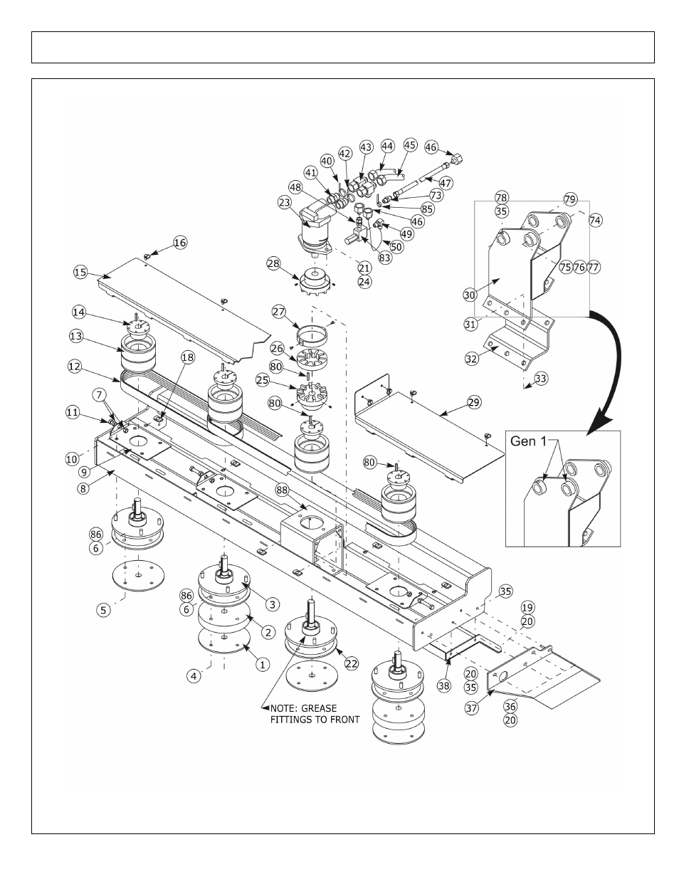 Buzz bar asy - 90 in head gen 1 (part 1) | Alamo Maverick Boom Arm Mower User Manual | Page 92 / 174