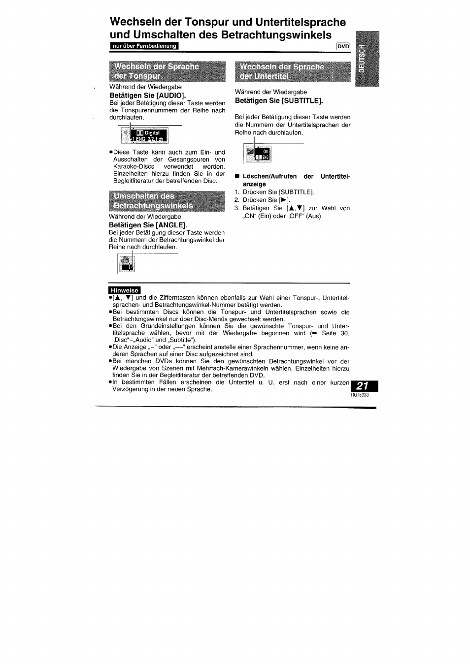 A, t | Panasonic DVDPV40 User Manual | Page 21 / 86