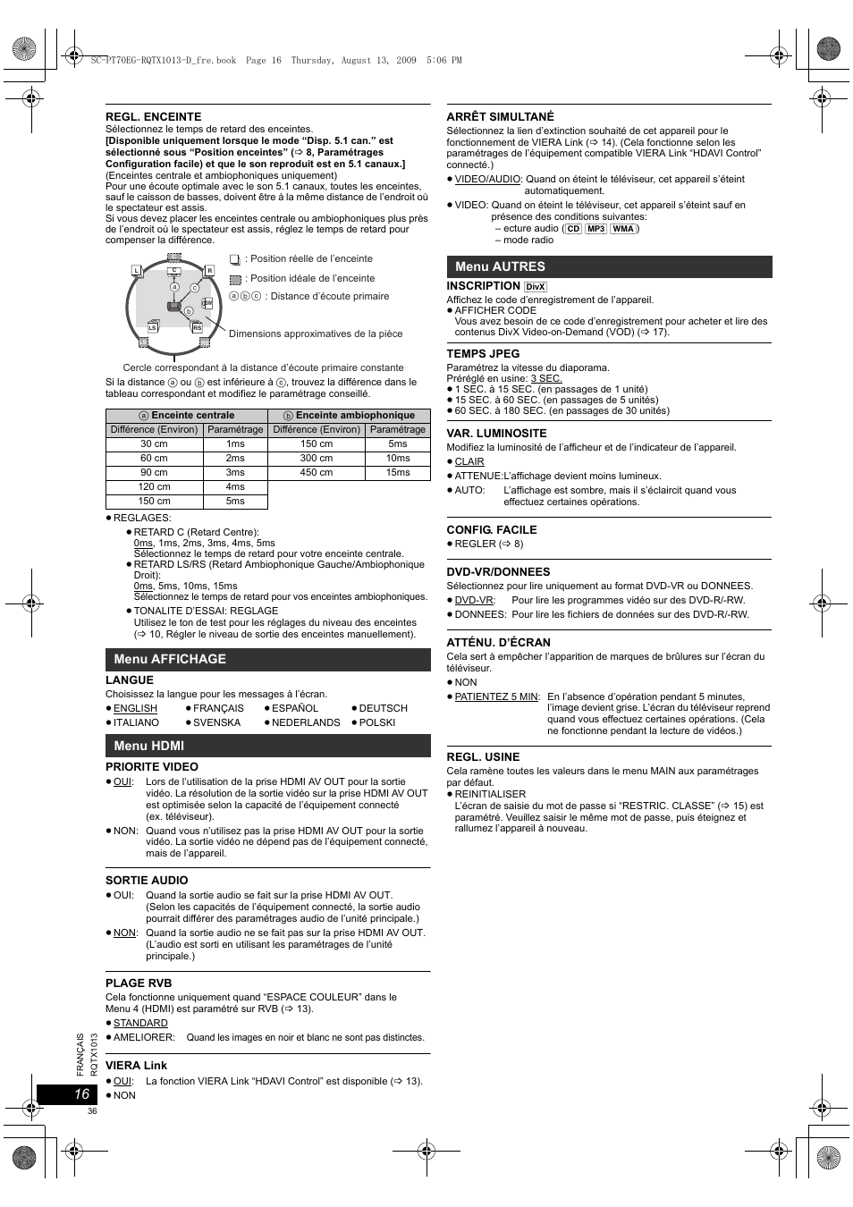 Panasonic SCPT70 User Manual | Page 36 / 62