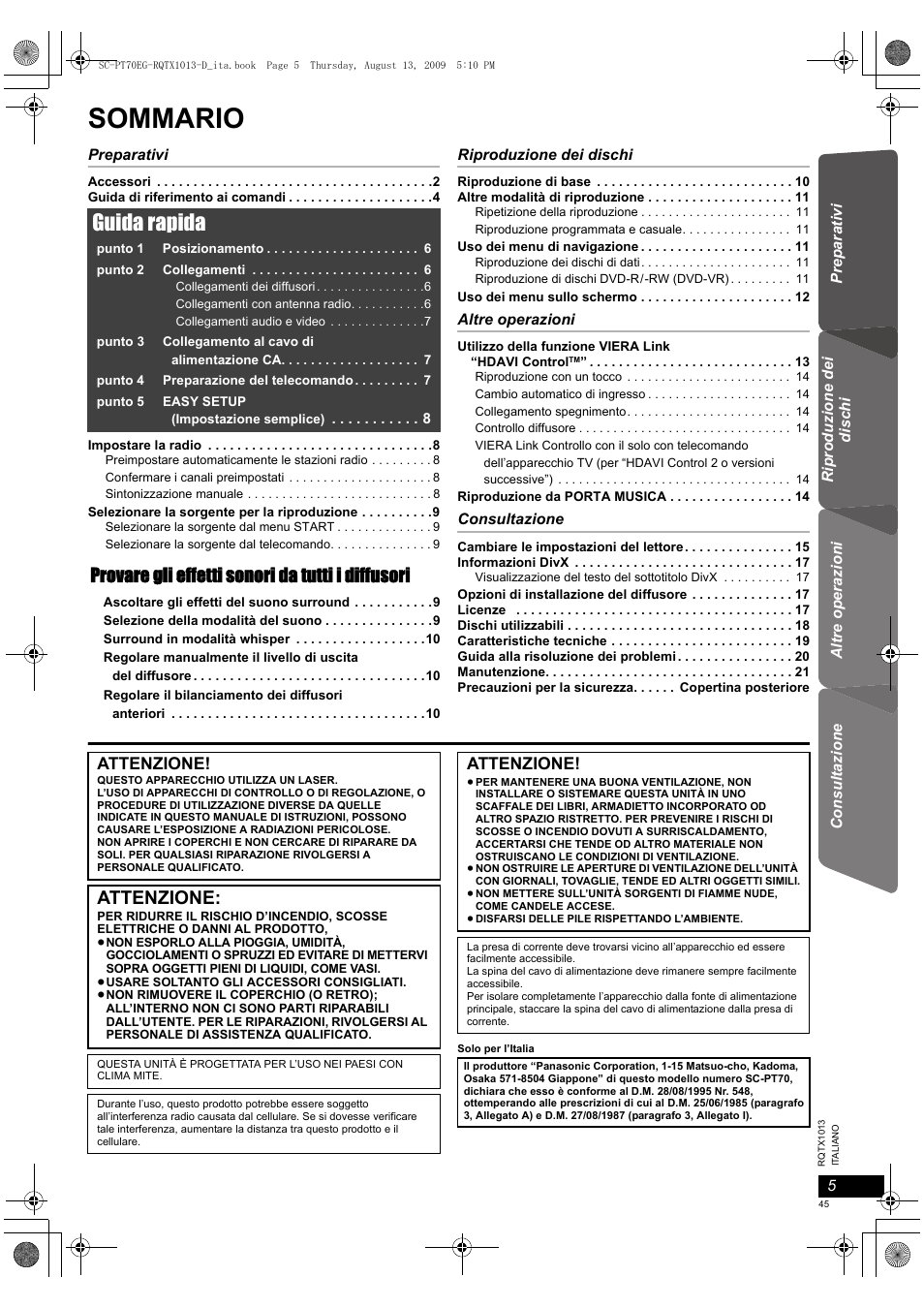 Panasonic SCPT70 User Manual | Page 45 / 62