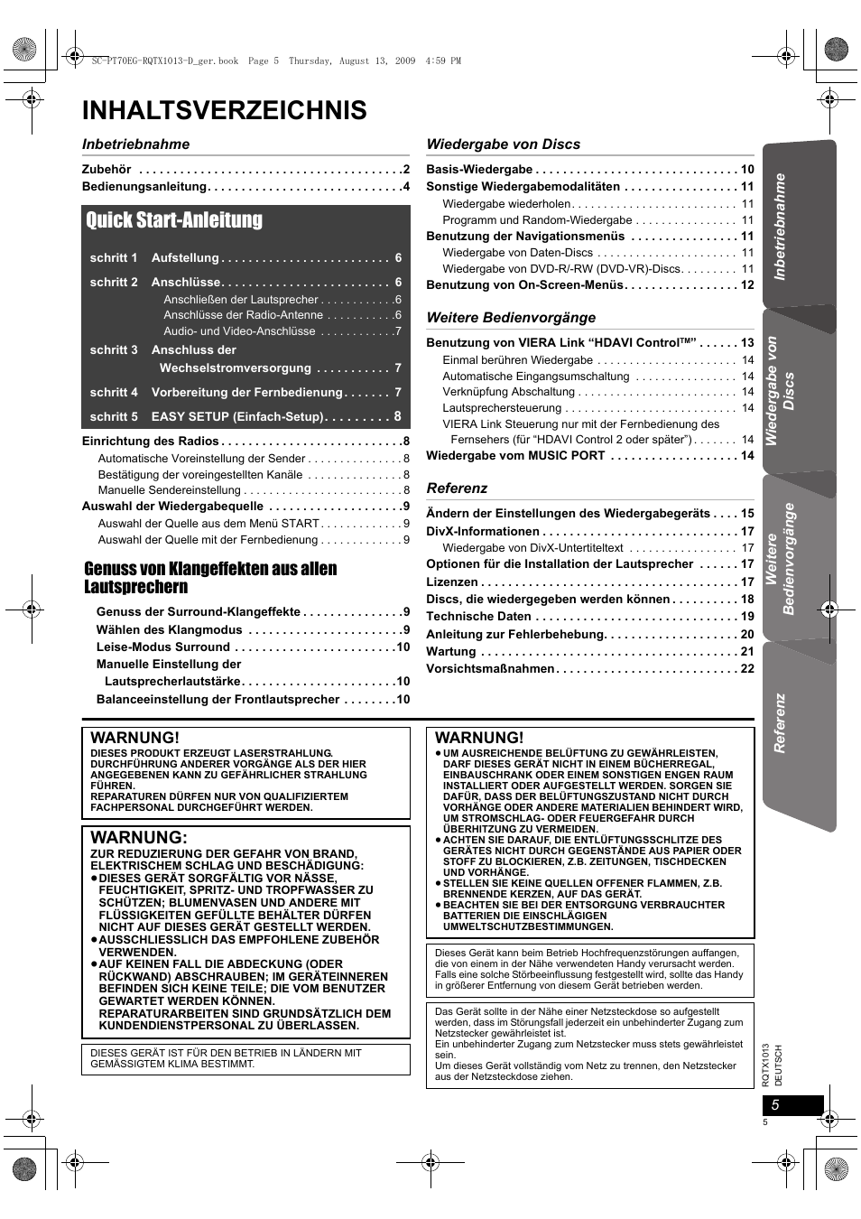 Panasonic SCPT70 User Manual | Page 5 / 62