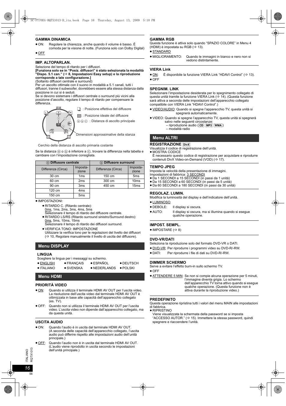Panasonic SCPT70 User Manual | Page 56 / 62