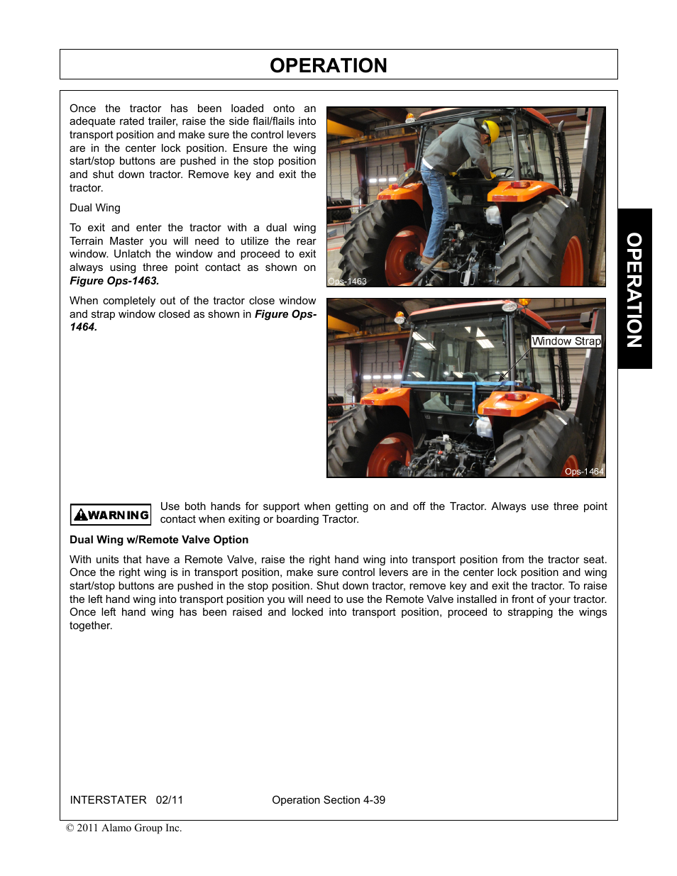 Operation, Opera t ion | Alamo 803213C User Manual | Page 105 / 140