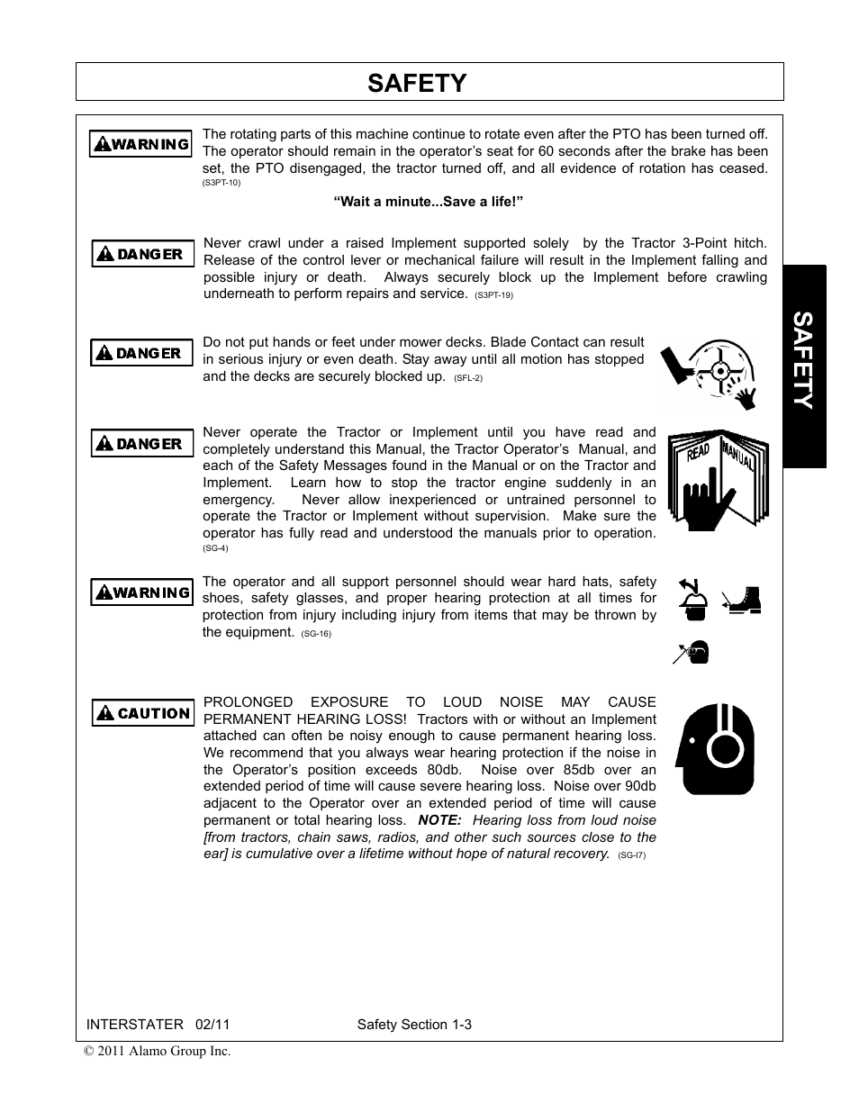 Safety | Alamo 803213C User Manual | Page 11 / 140