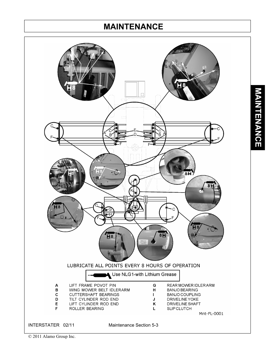 Maintenance | Alamo 803213C User Manual | Page 111 / 140