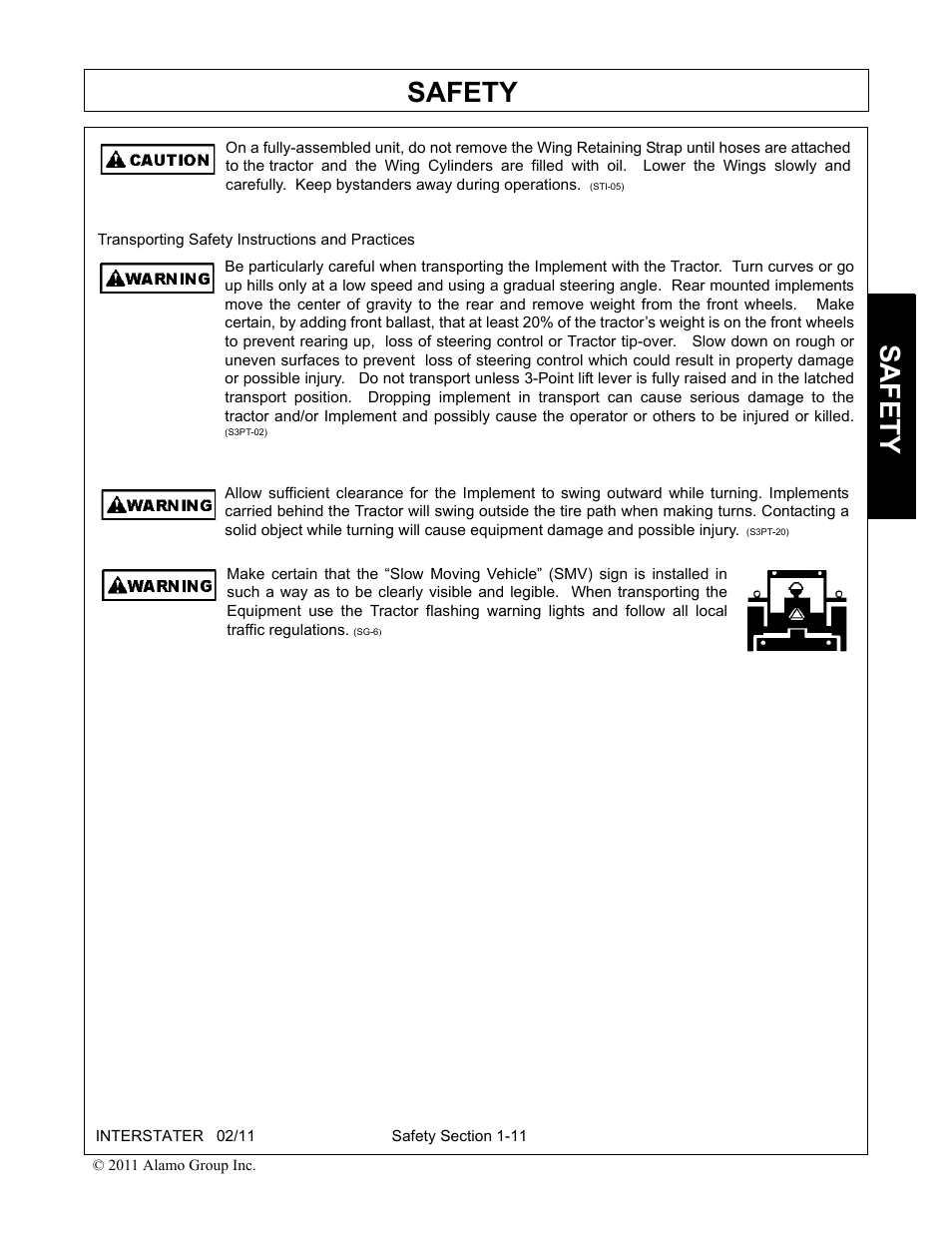 Safety | Alamo 803213C User Manual | Page 19 / 140