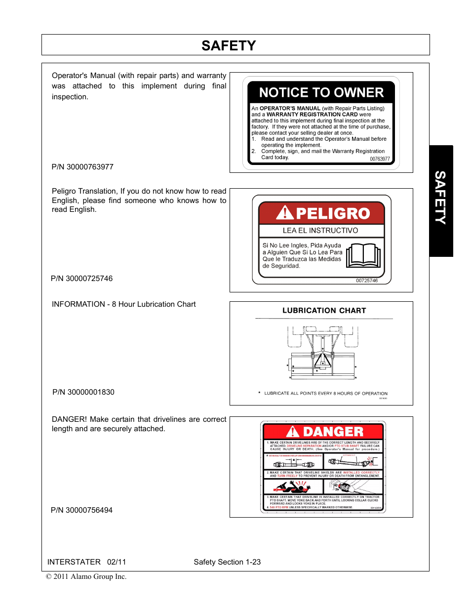 Safety | Alamo 803213C User Manual | Page 31 / 140