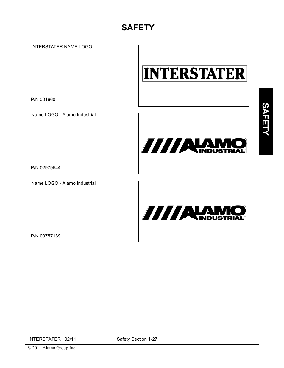 Safety | Alamo 803213C User Manual | Page 35 / 140