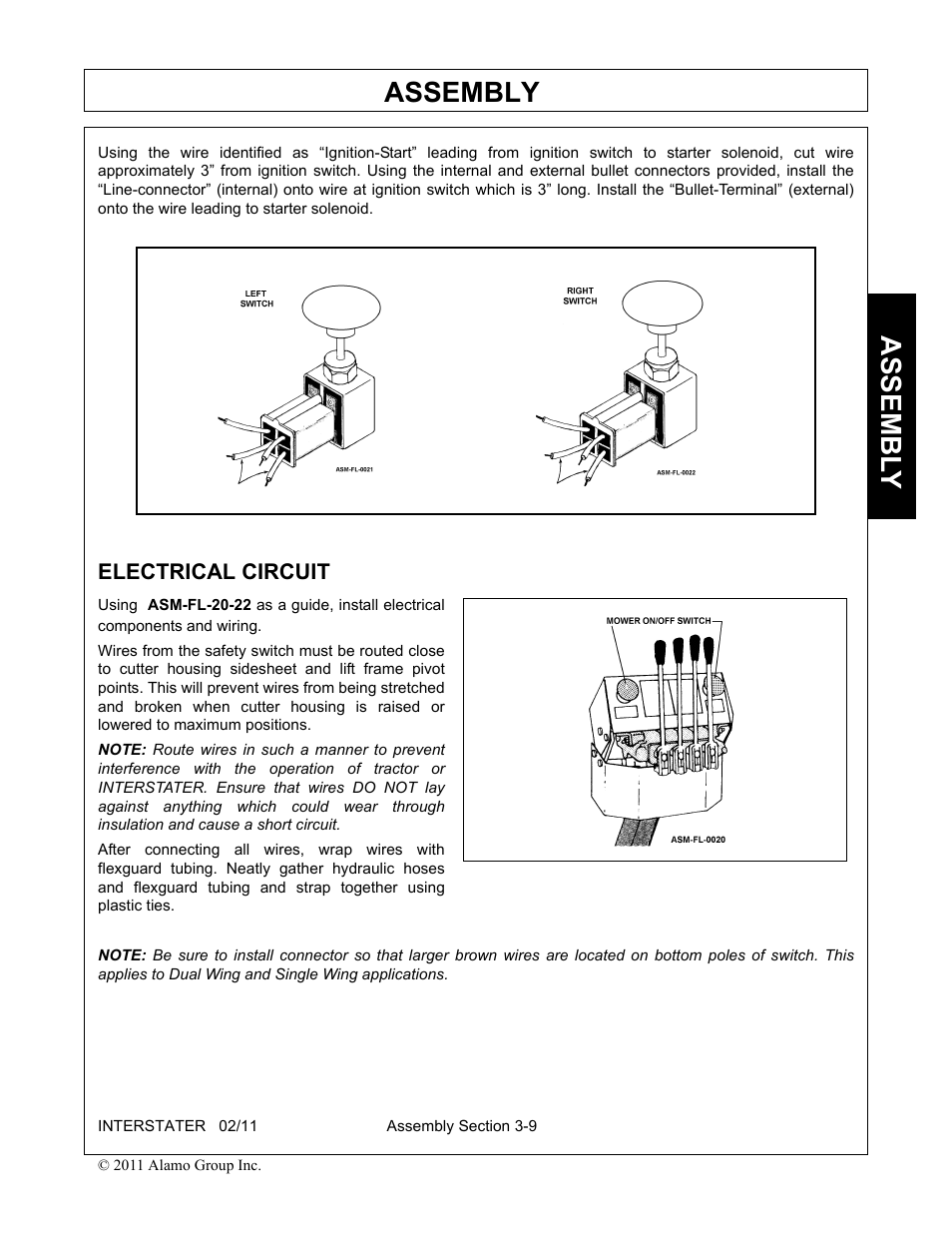 Electrical circuit, Electrical circuit -9, Assembly | Assembl y | Alamo 803213C User Manual | Page 49 / 140