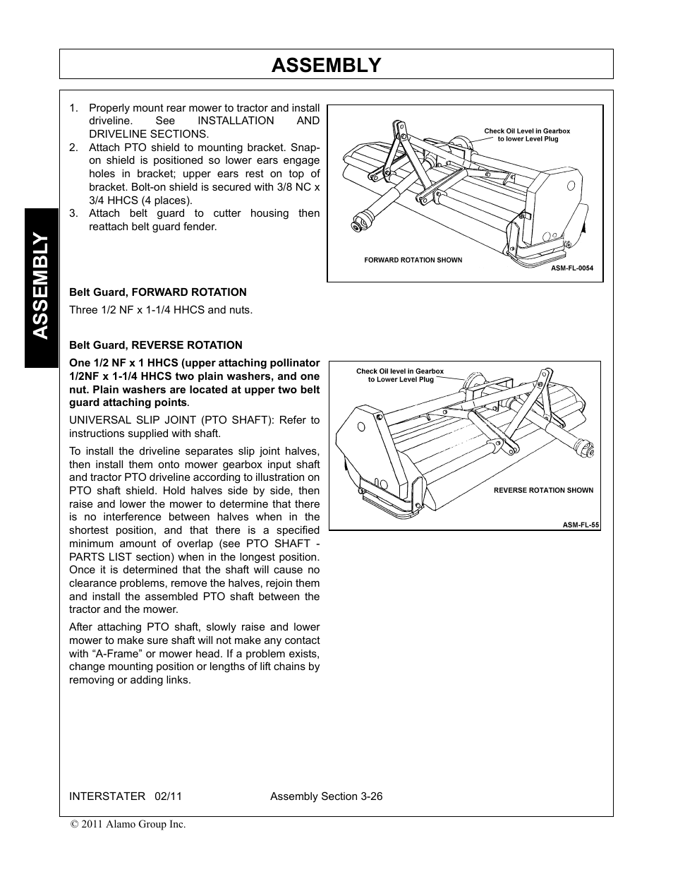 Assembly, Assembl y | Alamo 803213C User Manual | Page 66 / 140