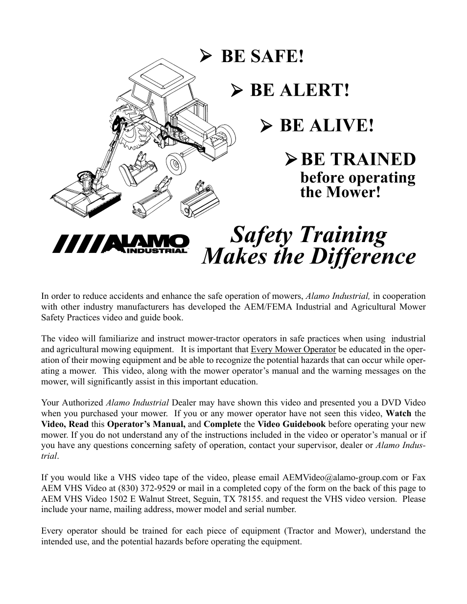 Alamo 803213C User Manual | Page 7 / 140