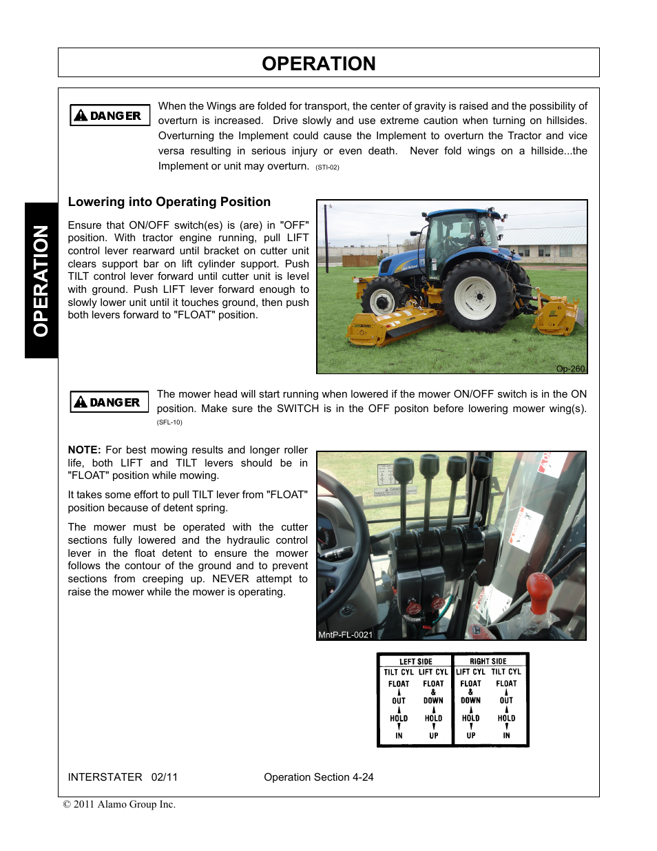 Operation, Opera t ion | Alamo 803213C User Manual | Page 90 / 140