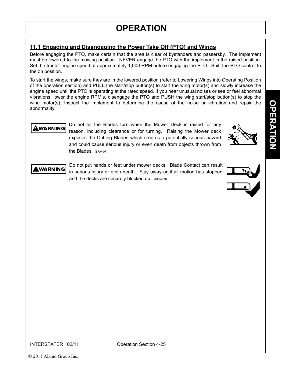 Operation, Opera t ion | Alamo 803213C User Manual | Page 91 / 140