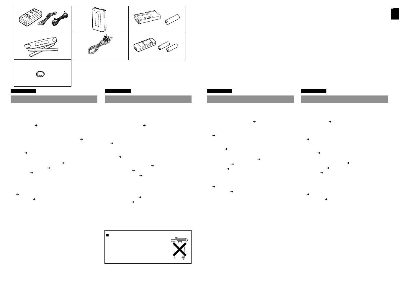 Mitgeliefertes zubehör, Standardtilbehør, Standaard accessoires | Accessoires standard | Panasonic NVVZ1EG User Manual | Page 6 / 89