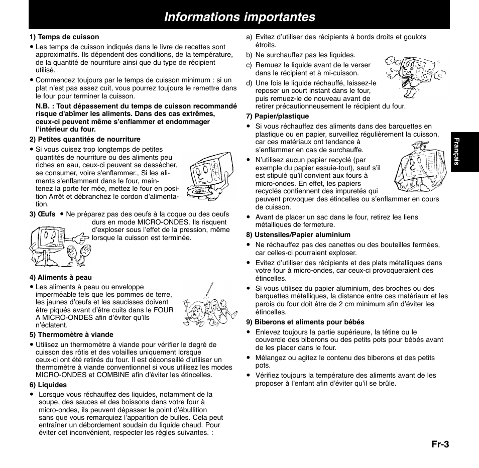 Informations importantes, Fr-3 | Panasonic NNGD556 User Manual | Page 4 / 43